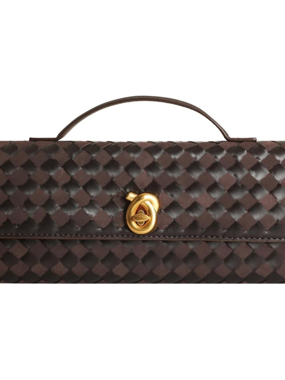 Woven Clutch Purses for Women, Leather Evening Clutch, Handmade Woven Shoulder B